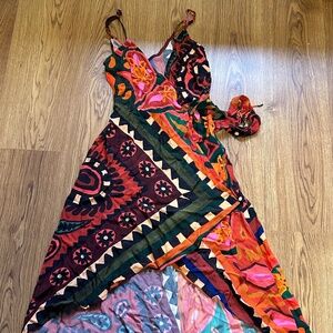 FARM Rio Multicolor Patterned Midi Dress